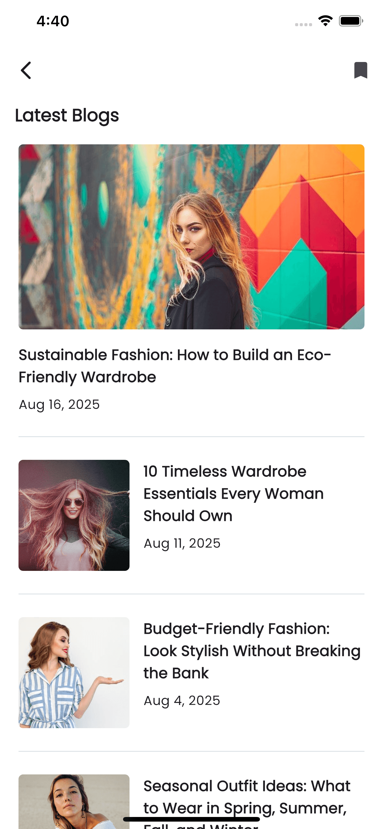 DreamCart optional blogs section – Flutter WooCommerce ecommerce app