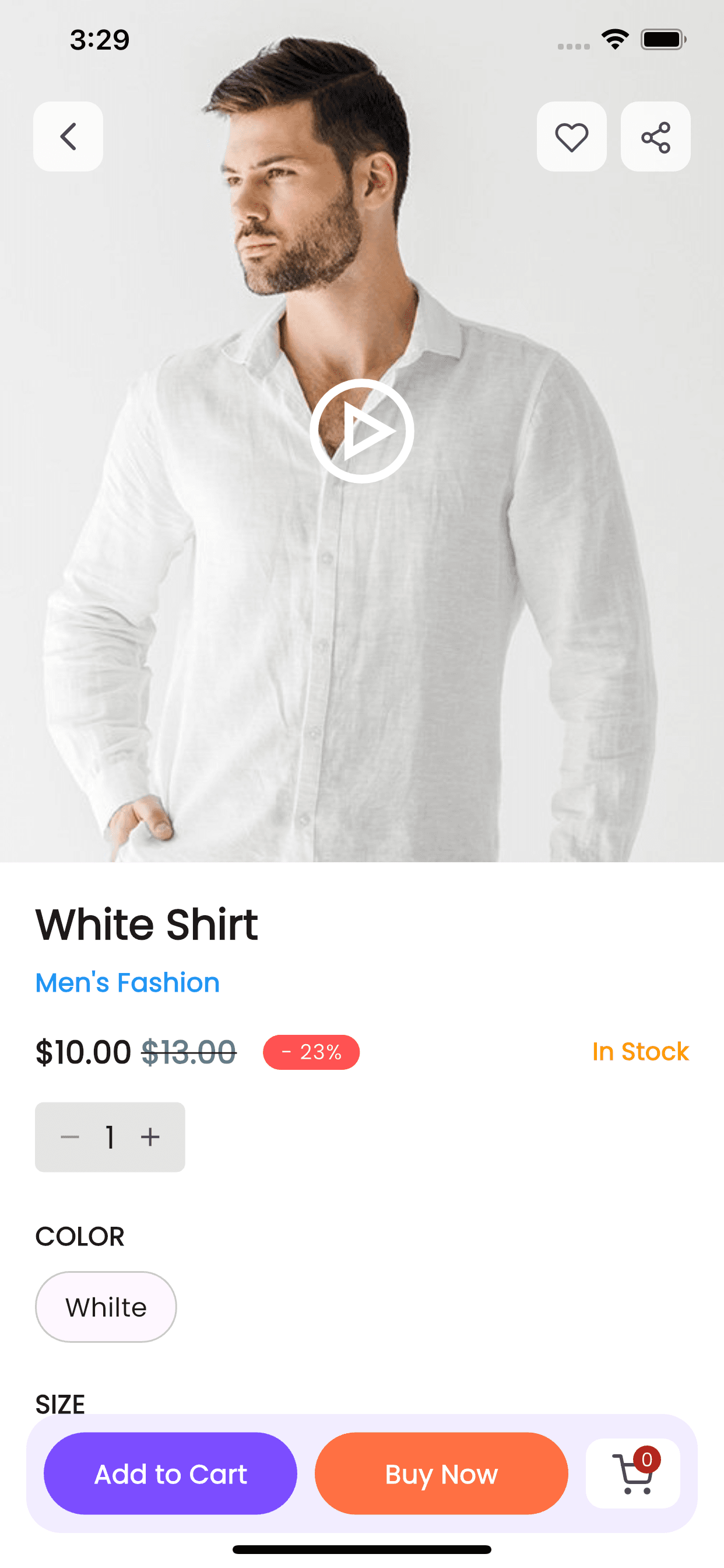 DreamCart product page – Flutter WooCommerce ecommerce app